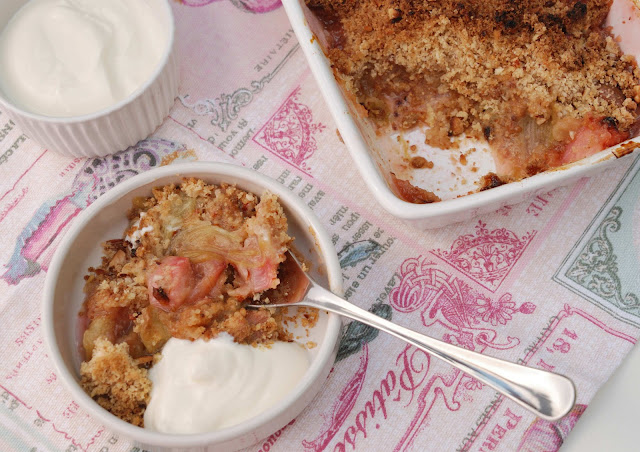 recette crumble rhubarbe gingembre