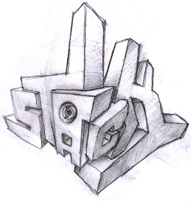 Graffiti Sketch Stack 3D