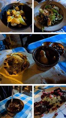 Collage of dishes from Petisco Saloio in Lisbon