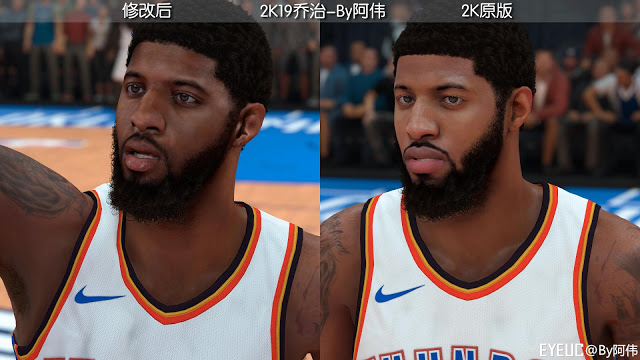 NBA 2K19 Paul George Cyberface