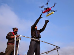 researchers-john-durban-holly-fearnbach-launch-mobly-drone-roof-skana-boat