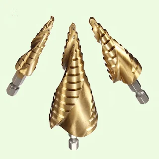 HSS Impact Ready Cone 2 Flute Spiral Step Drill Bit Set 3pcs