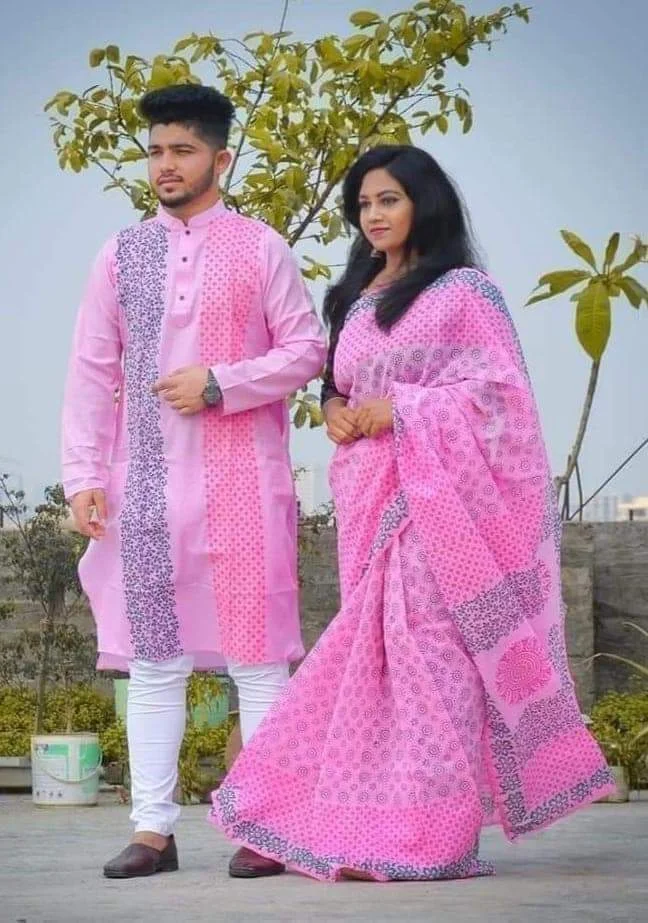 Couple Saree Punjabi Designs, Couple Saree Punjabi Sets - Couple Saree Punjabi Designs - NeotericIT.com