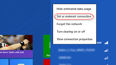 How to enable metered Wi-Fi connections in Windows 8