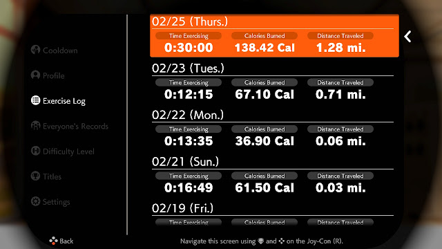 Ring Fit Adventure Exercise Fitness Log Week World 29