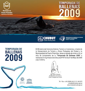 Lanzamiento temporada de avistaje de ballenas Peninsula Valdes