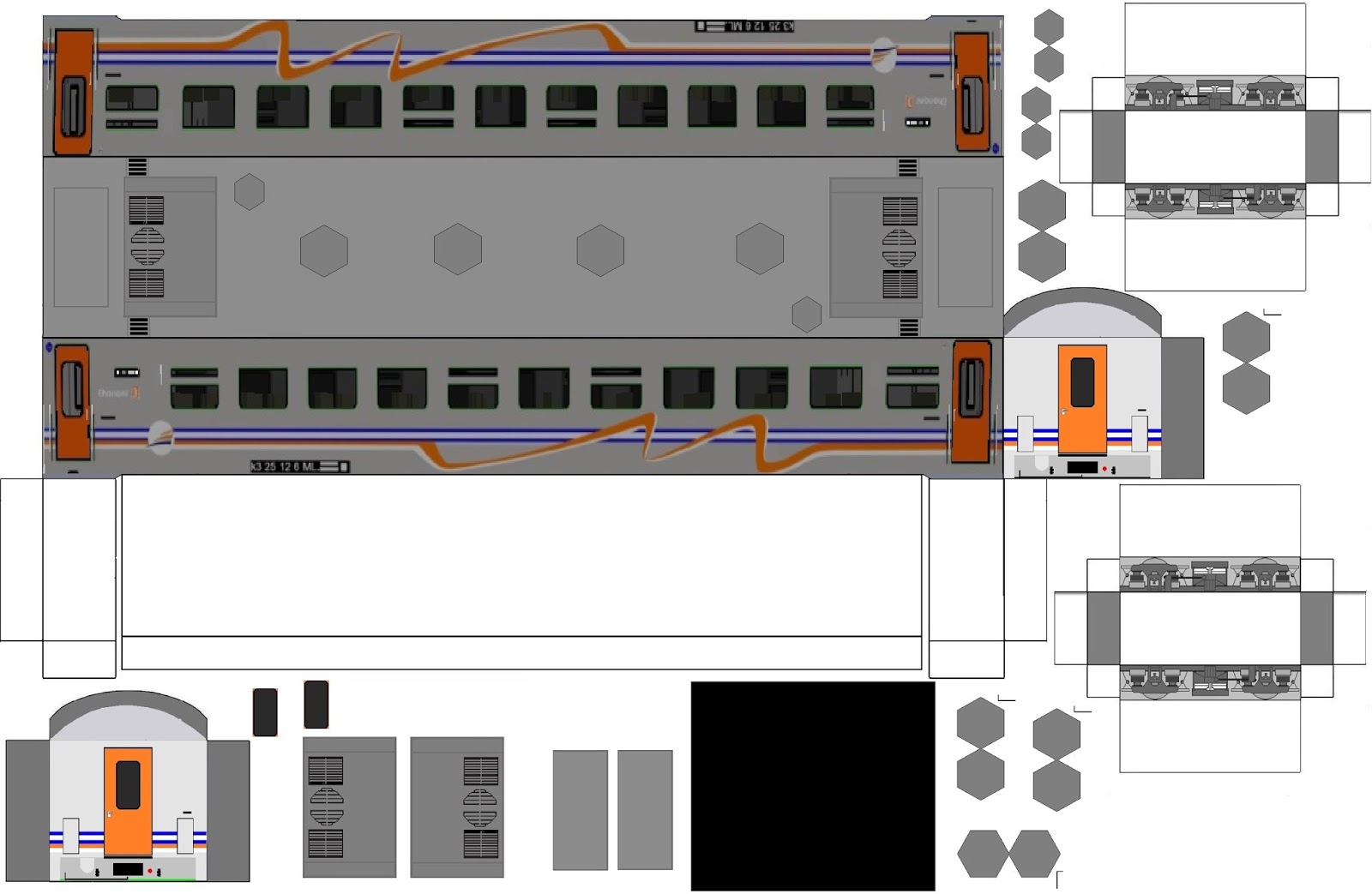 Papercraft Kereta Api.