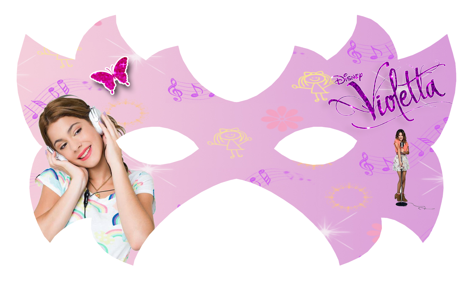 Violetta Free Printable Mask.