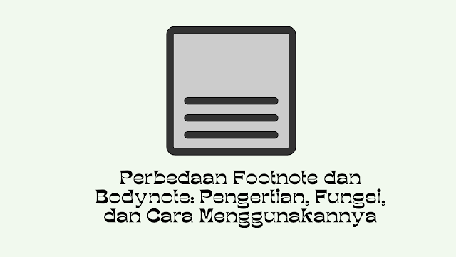Footnote dan Bodynote