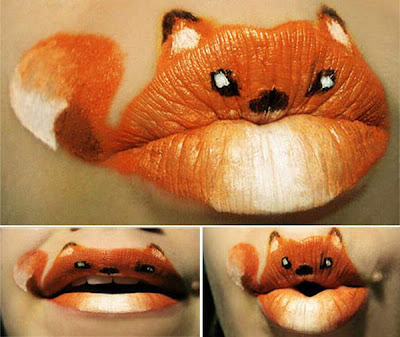 Beautiful And Creative Animal Lipstick Art