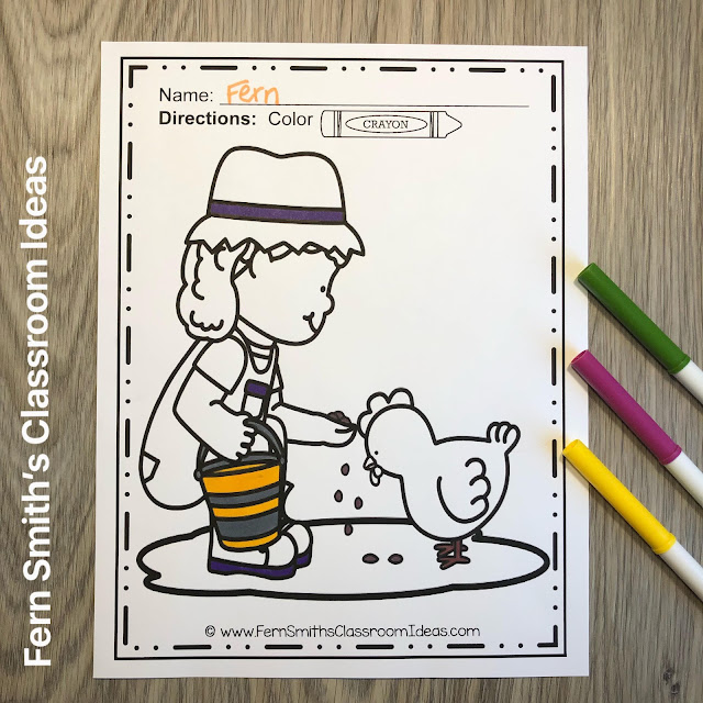 Click Here to Download This Farm Coloring Pages Resource Today for Your Classroom!