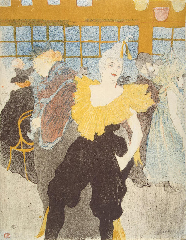 La Clownesse in the 'Moulin Rouge' by Henri de Toulouse-Lautrec - Theatre Art Prints from Hermitage Museum