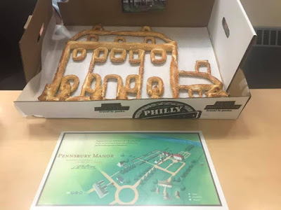 Pennsbury Manor house made from Philly soft pretzel dough