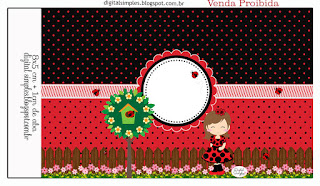 Ladybugs, Free Printable  Labels.