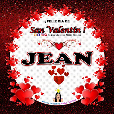 Feliz Día de San Valentín - Nombre Jean