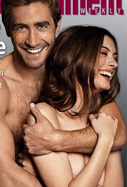 Jake Gyllenhaal and Hathaway go nude for magazine shoot