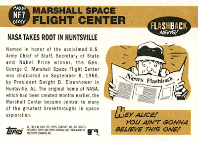 2009 Topps Heritage Baseball NF7 - Marshall Space Flight Center