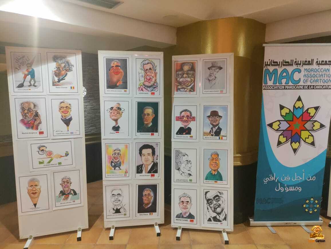 Photos from inauguration of the 6th international caricature competition, Morocco