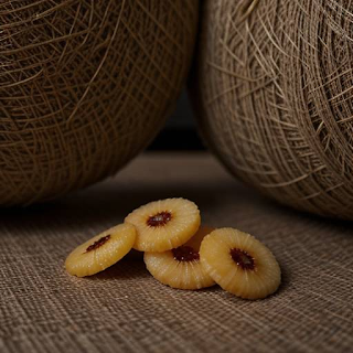 dried pineapple, round-shaped