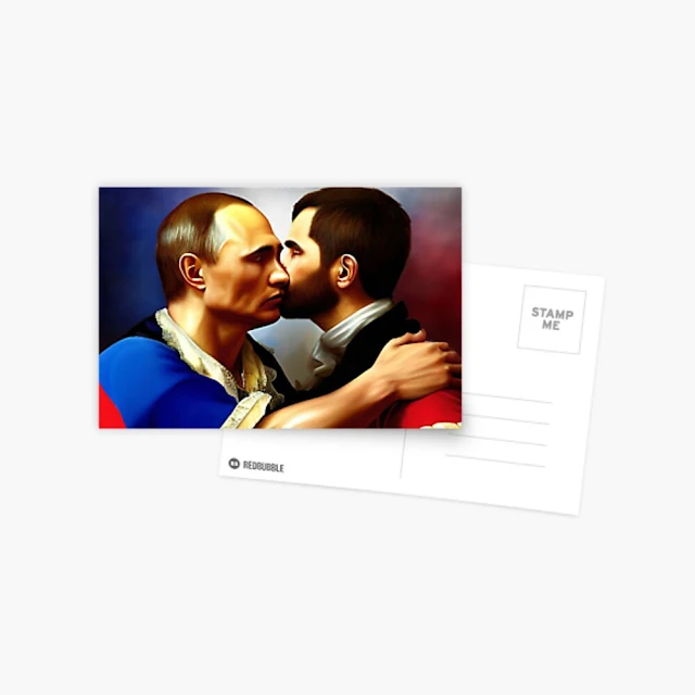 Send gay propaganda with a Putin postcard.