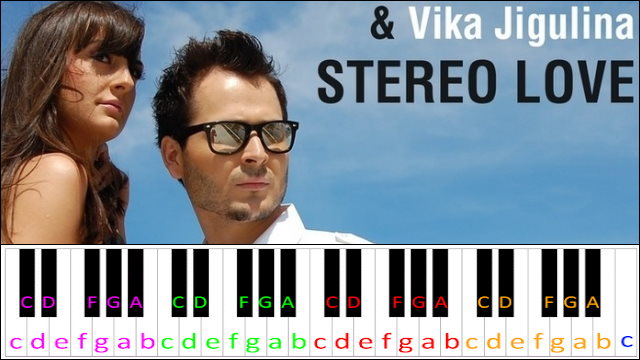 Stereo Love by Edward Maya & Vika Jigulina (Hard Version) Piano / Keyboard Easy Letter Notes for Beginners