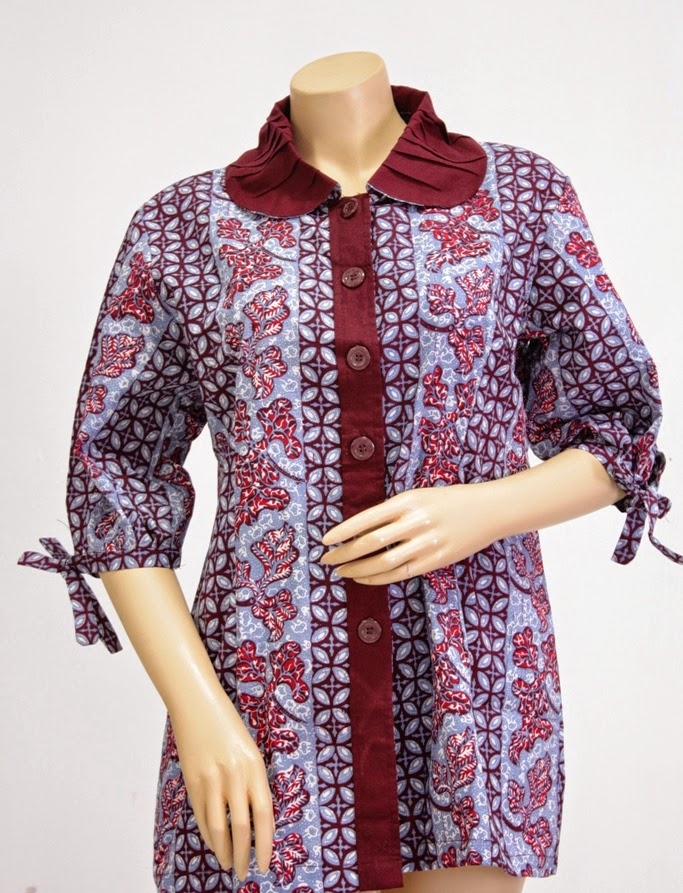  gambar  model  baju  batik  terbaru 2019