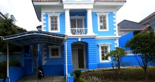  Perpaduan  Cat  Rumah Warna  Biru Hardworkingart
