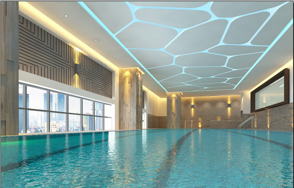 Bể bơi bốn mùa rộng 300m2 ở Elite Fitness Vincom Center Nguyễn Chí Thanh