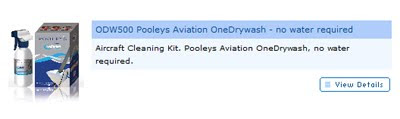 ODW500 Pooleys Aviation OneDrywash - no water required