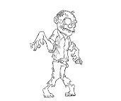 #4 Zombie Coloring Page