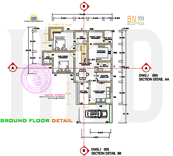 Ground floor drawing detail