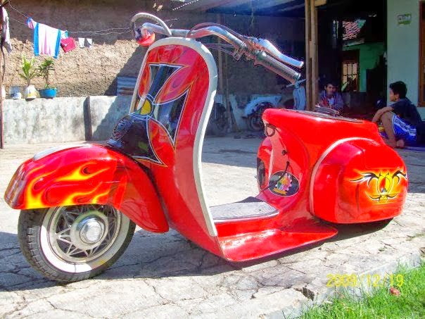 Galeri Modifikasi Motor  Vespa Ceper  Keren Terbaru Modif 