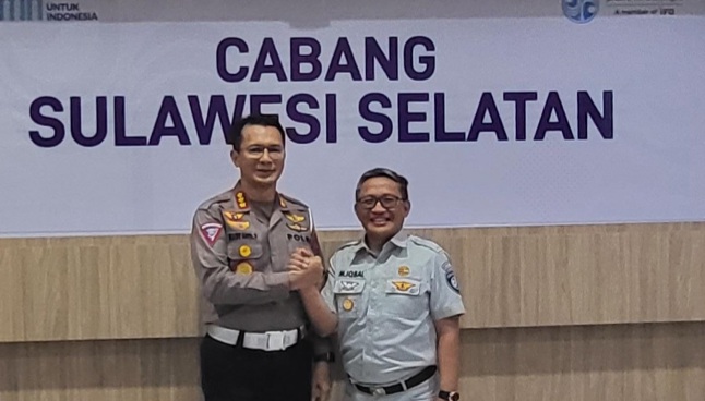 Dirlantas Polda Sulsel, Menemui Kepala PT Jasa Raharja Cabang Provinsi Sulawesi Selatan 