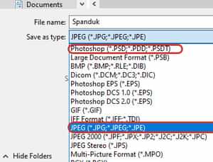 menyimpan format file spanduk di photoshop