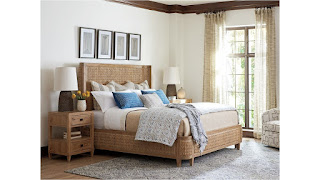 beige bedroom set seagrass bedframe