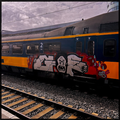 Graffiti op trein