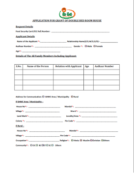 Download Double Bedroom House Scheme Application Form1