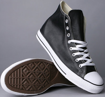 All Star Black Leather hi