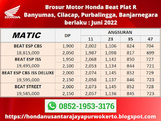 Brosur Motor Honda Beat Plat R Juni 2022