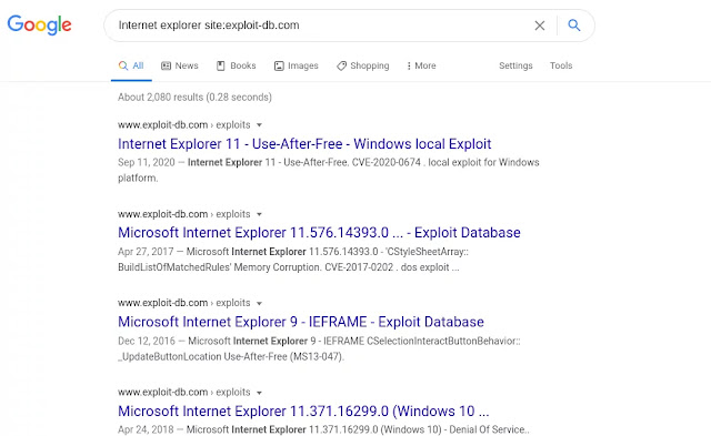 Searching Google for exploits