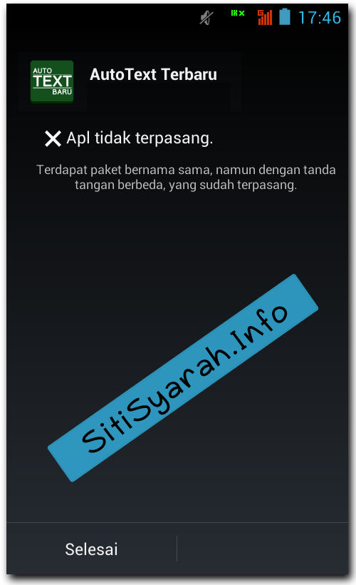 Saat akan menambah aplikasi Android baik itu dengan d0wnl0ad pribadi dari Google Play Sto √ Android Error Application Not Installed