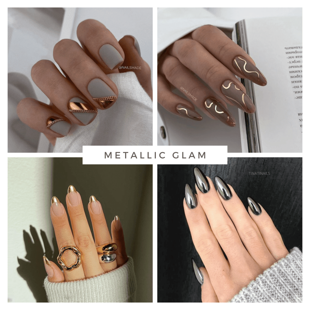 Metallic Nail Design Ideas
