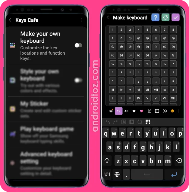 Create Custom Keyboard in Keys Cafe Module