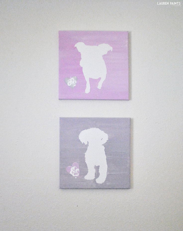 DIY Dog Silhouette Painting Tutorial 