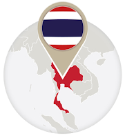 Thai flag and map