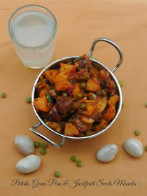 Potato, Jackfruit seeds& Green peas masala