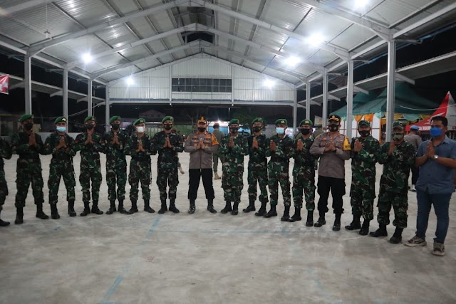 Polres Batu Bara Jalin Sinergitas Bersama TNI Dalam Rangka Antisipasi Kegiatan Malam Takbiran Keliling Menjelang Perayaan Hari Raya Idul Fitri 1442 H