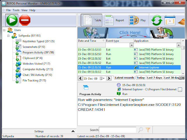 Refog windows 7 keystrok keylogger and monitor software