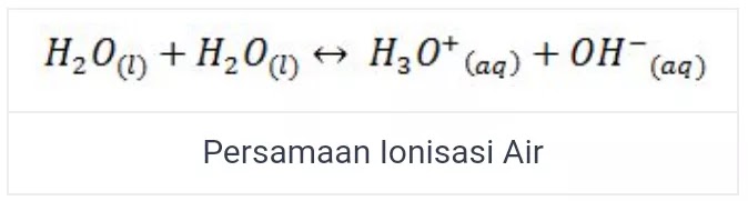 persamaan ionisasi air