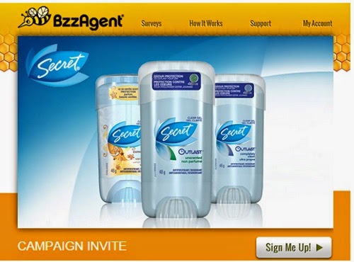 Bzzagent Secret Outlast Clear Gel Antiperspirant Deodorant Campaign